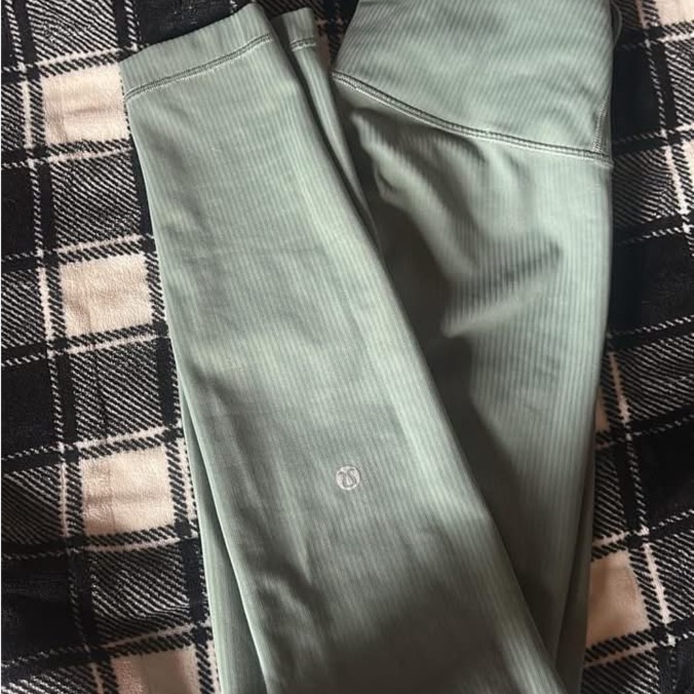 lululemon athletica Ribbed Leggings in Sage Green